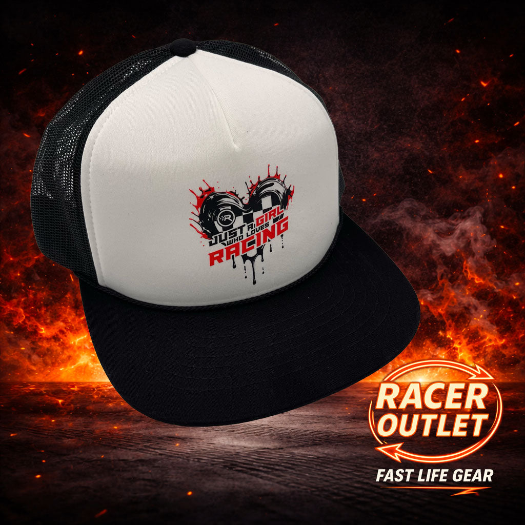 Girl Who Loves Racing Flatbill