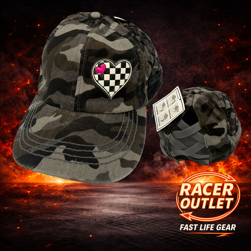 Love Racing™ Women’s Ponytail Hat – CC Criss Cross | Fast Life Gear