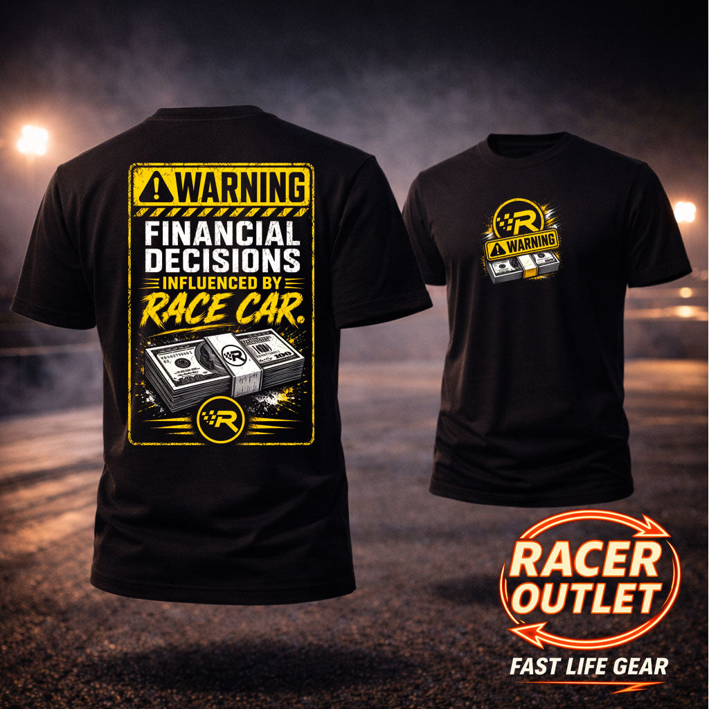Warning: Financial Decisions Influenced by Race Car™ Men’s Tee | Fast Life Gear
