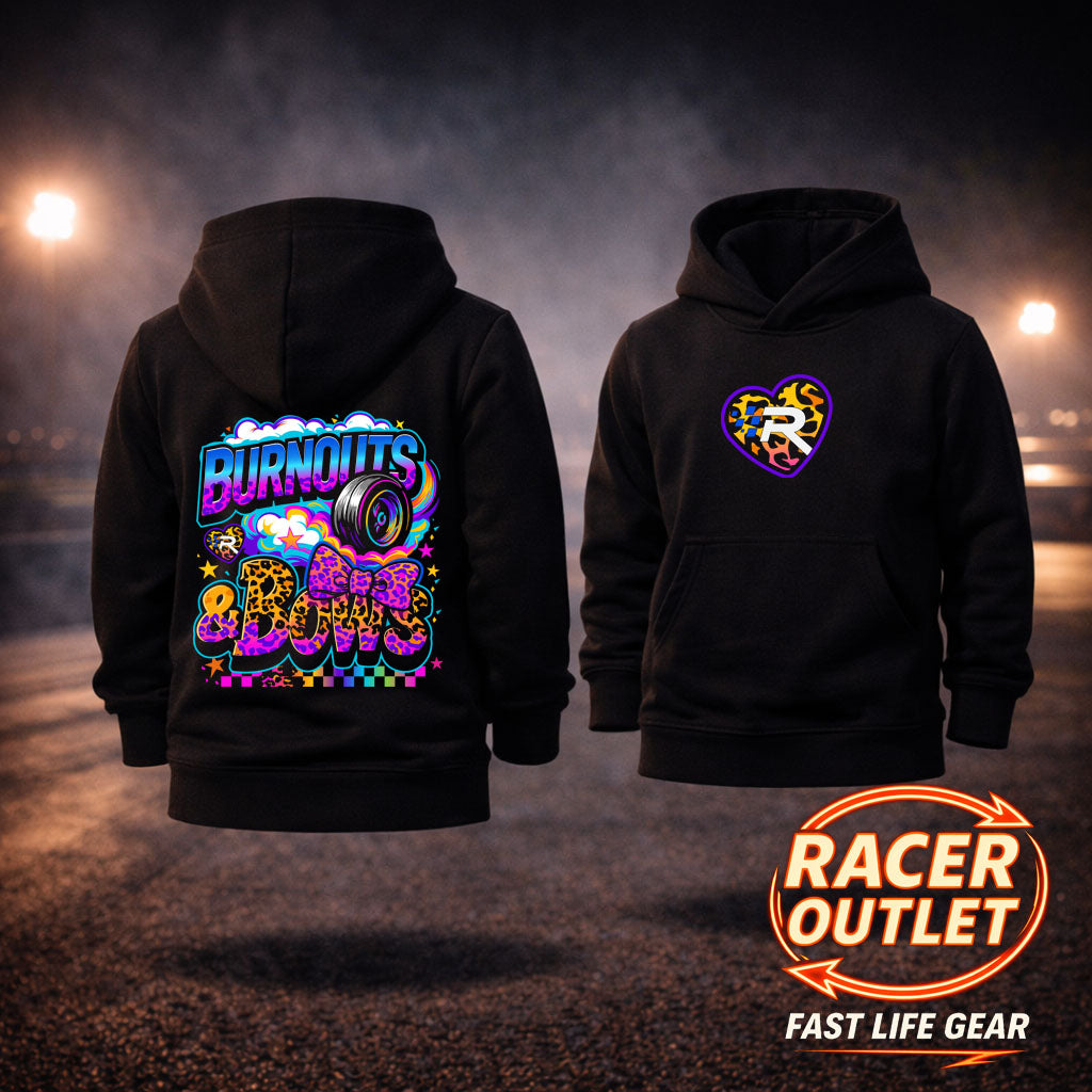 Burnouts & Bows™ Youth Hoodie | Fast Life Gear