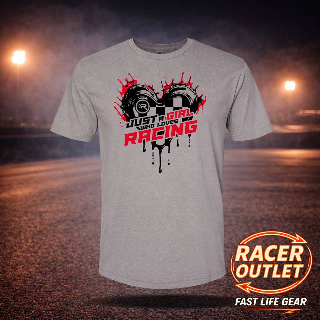 Girl Who Loves Racing T-Shirt