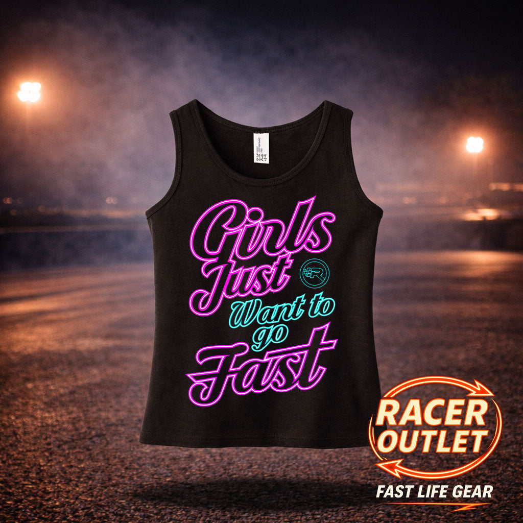 Girls Just Want to Go Fast Youth Tank Top
